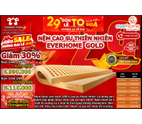 Nệm Cao Su Thiên Nhiên 100% Everhome Gold