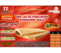 Nệm Cao Su Thiên Nhiên 100% Everhome Gold