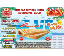 Nệm Cao Su Thiên Nhiên 100% Everhome Gold