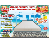Nệm Cao Su Thiên Nhiên Kim Cương Happy Gold
