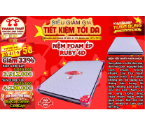Nệm Foam Ép Ruby Vải Xốp Gấm 4D
