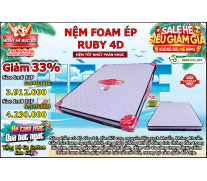 Nệm Foam Ép Ruby Vải Xốp Gấm 4D