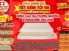 Giảm 29% nệm cao su thiên nhiên everhome