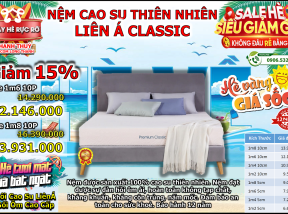 Giảm 15% Nệm cao su thiên nhiên liên á kèm quà tặng