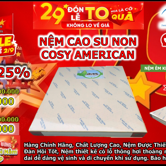 Nệm Cao Su Non Cosy