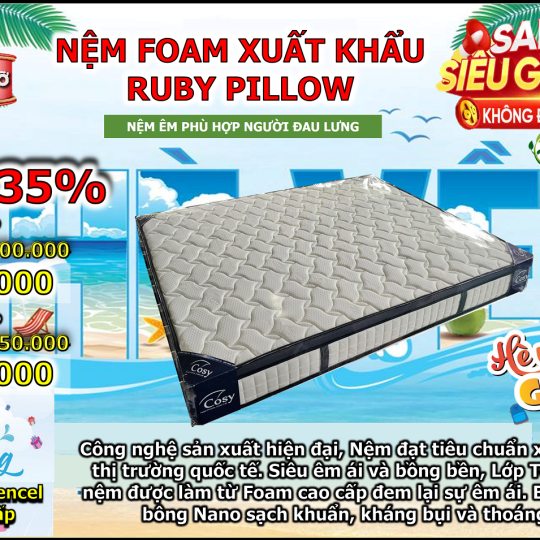 Nệm Foam Xuất Khẩu RUBY