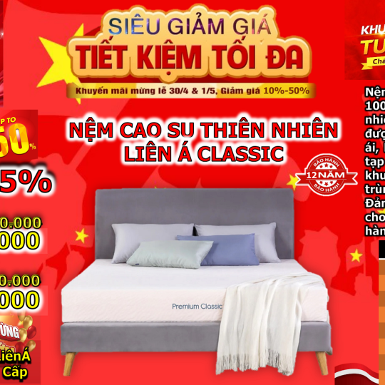 Nệm Cao Su Thiên Nhiên Liên Á