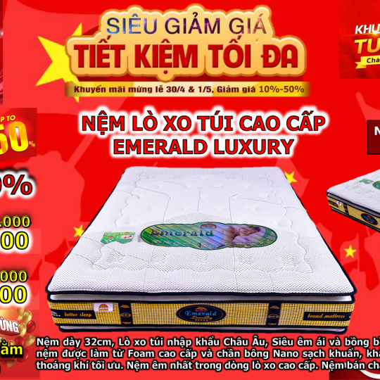 NỆM LÒ XO TÚI EMERALD LUXURY