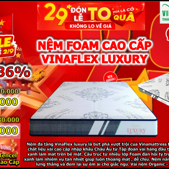 Nệm Foam Cao Cấp Vinaflex Luxury