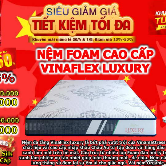Nệm Foam Cao Cấp Vinaflex Luxury