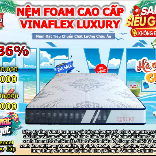 Nệm Foam Cao Cấp Vinaflex Luxury